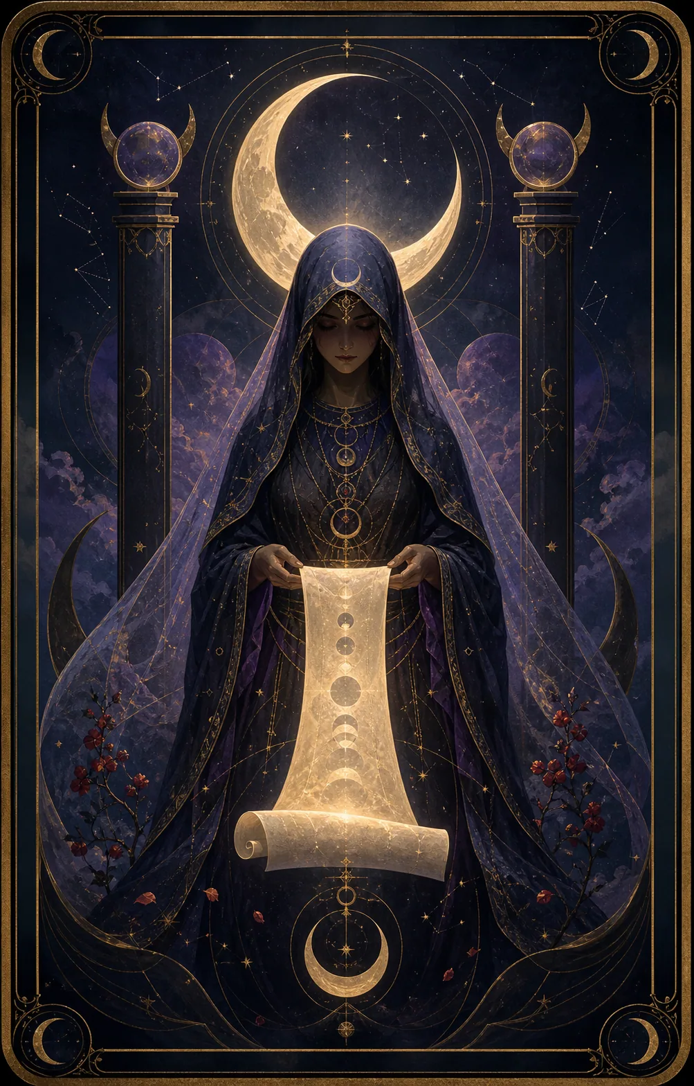 Ilustración de La Sacerdotisa